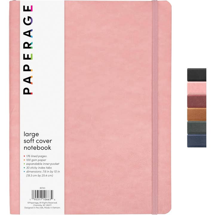 Paperage - Wholesale Notebook - 176PG Large Softcover Lined Journal Notebook1