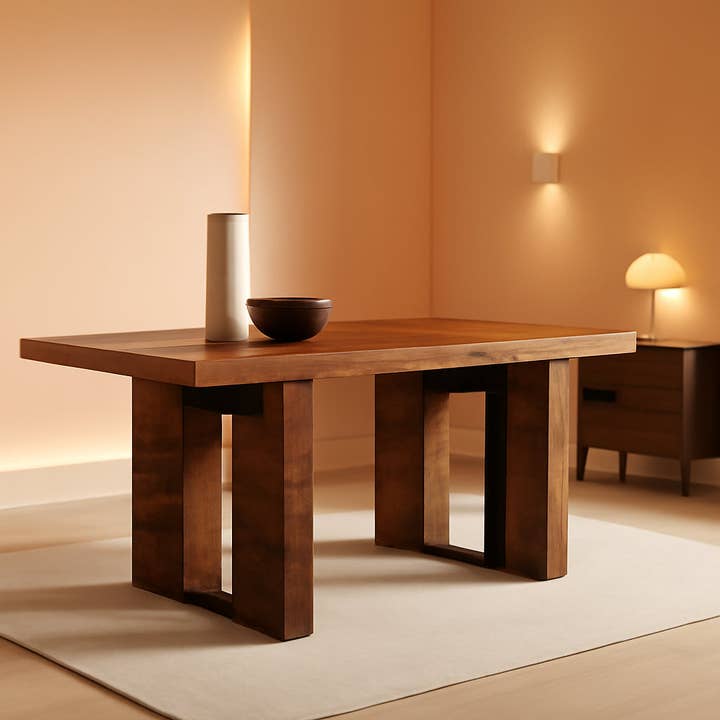 71 Inch Rustic Dining Table For 6 To 8 With Heavy Duty Legs for wholesale by ShipItFurniture