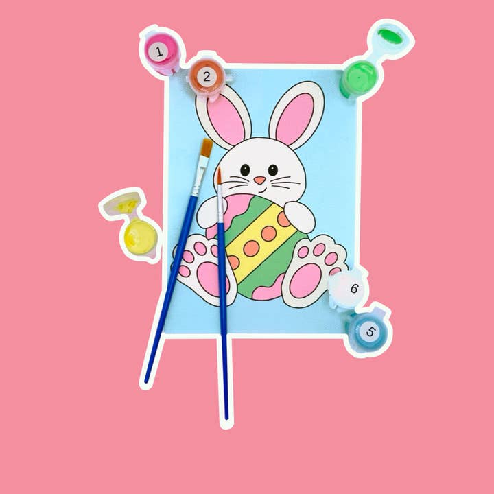 Easter Bunny - Mini Paint by Number Kit (5x7) for wholesale by Colorful Creators