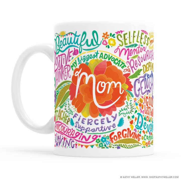 Kathy Weller Art+Ideas - Wholesale Coffee Mug - Mom Floral-Themed Mug13