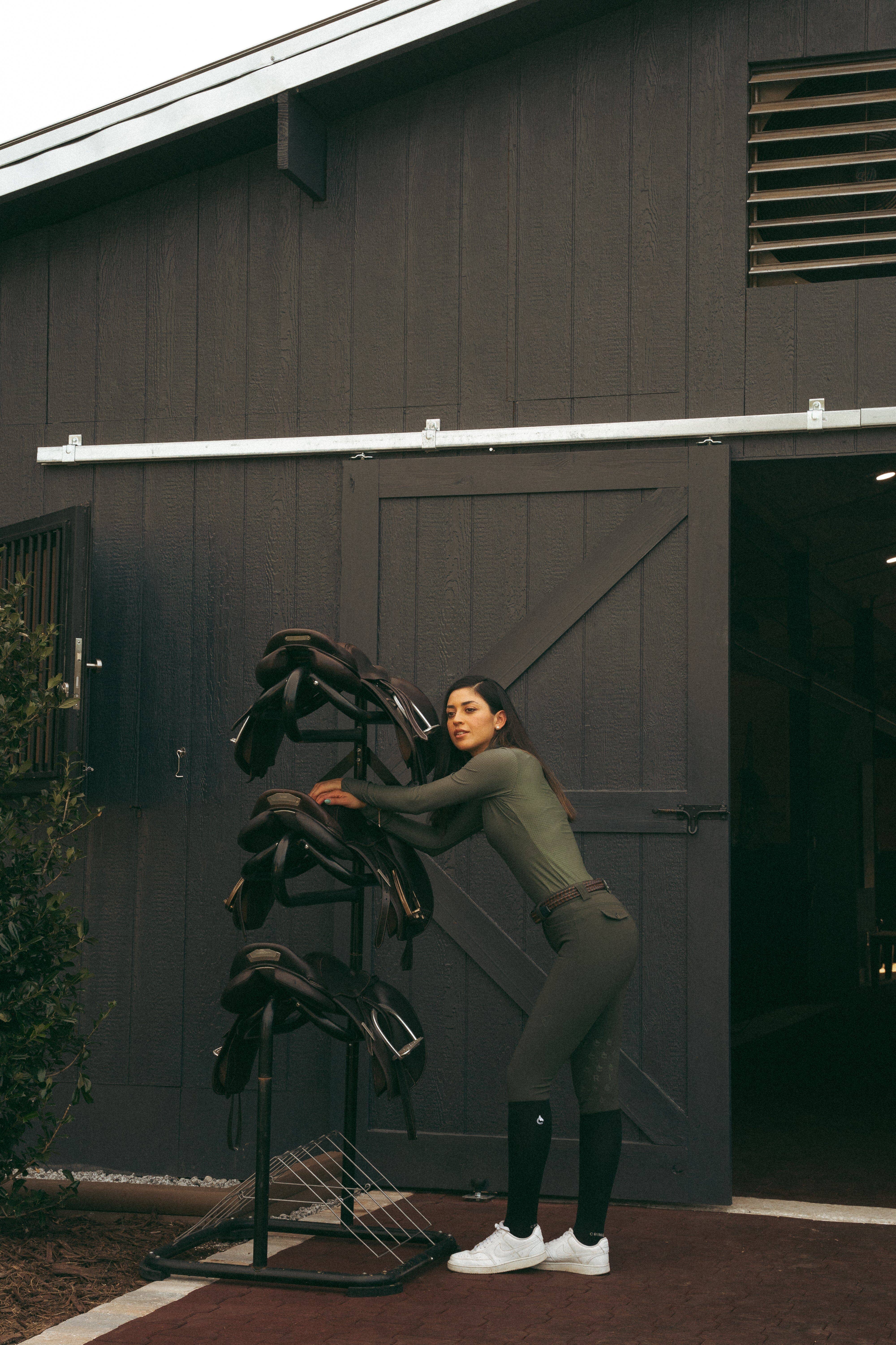 Juliette High Compression Breeches | Hunter Green for wholesale on Faire6