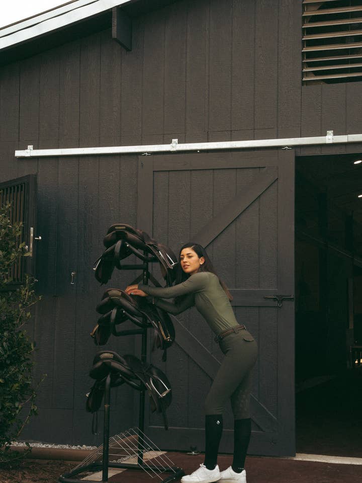 Juliette High Compression Breeches | Hunter Green for wholesale on Faire6