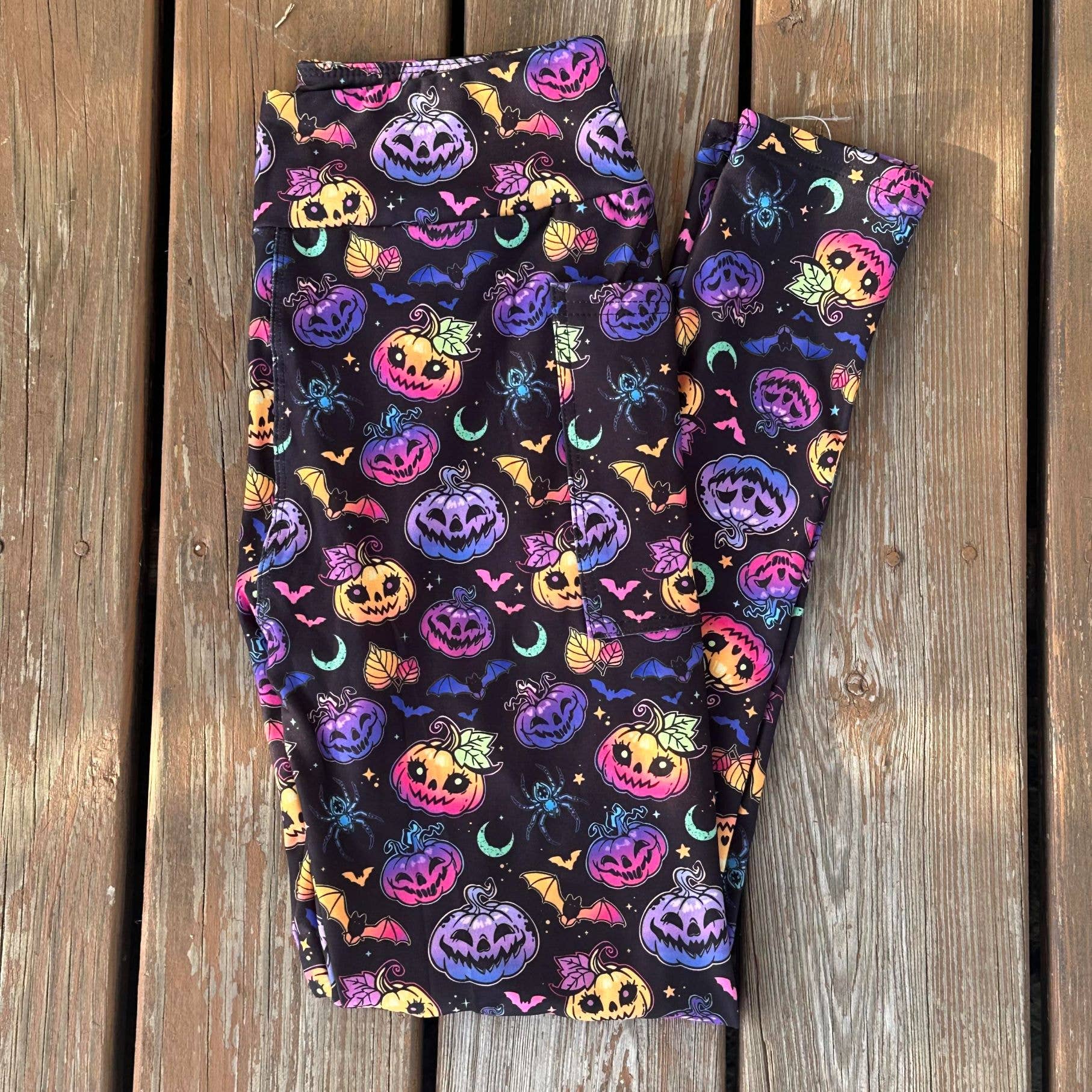 Triple Goddess Boutique - Vendita all'ingrosso Leggings - Donna - Leggings per Halloween, leggings da strega, Jack O Lantern, 8