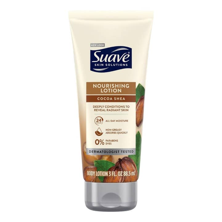 Lotion Corporelle Nourrissante Suave, Cacao Karité, 3oz pour la vente par First Choice Buying