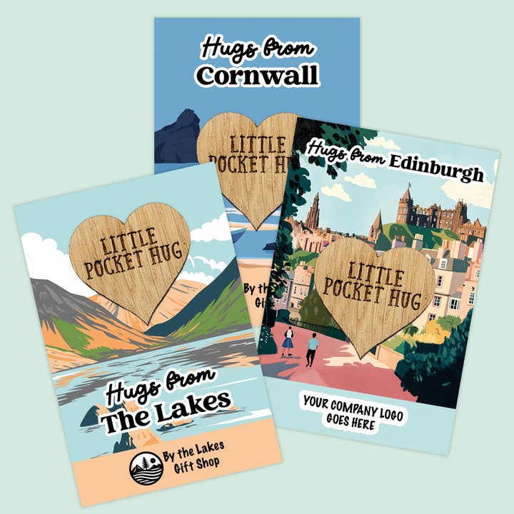 Bespoke Pocket Hug – “Hugs from” | Personalised Souvenir with Your Logo for wholesale by WishStrings