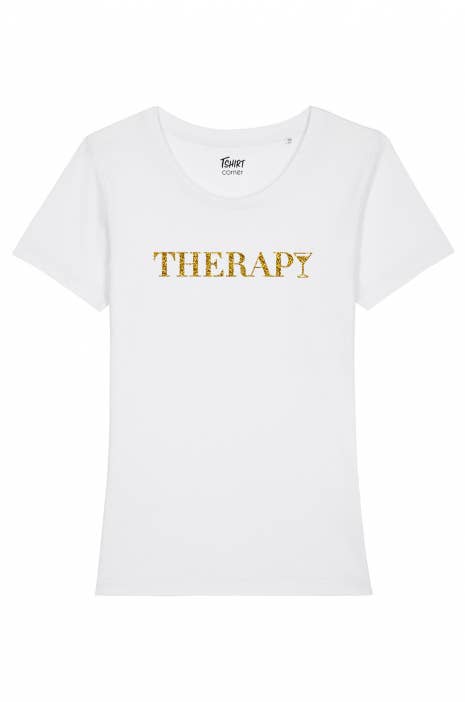 Tshirt Corner - Wholesale Screen Printed T-Shirt - Women's - Women's T-shirt - Therapy - Glitter1