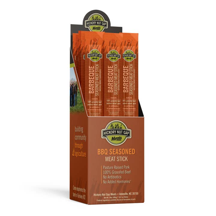 Hickory Nut Gap Barbeque Seasoned Meat Stick, (4x24 Ct) for wholesale by Hickory Nut Gap
