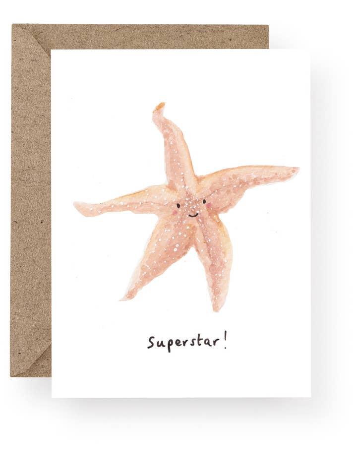 Superstar Starfish Card for wholesale by Western Sketch