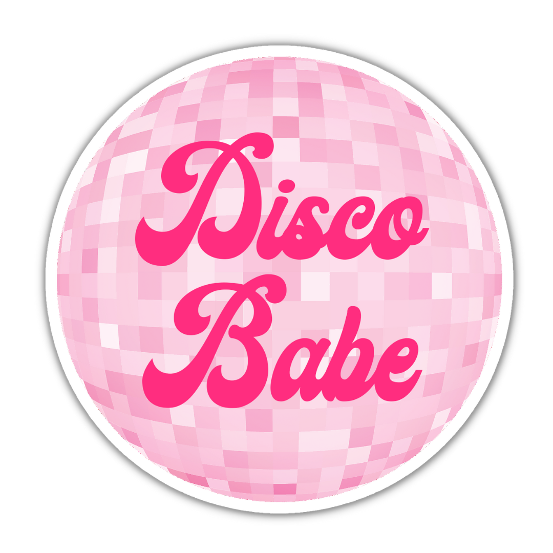 Pink Disco Ball Sticker - NatterDoodle