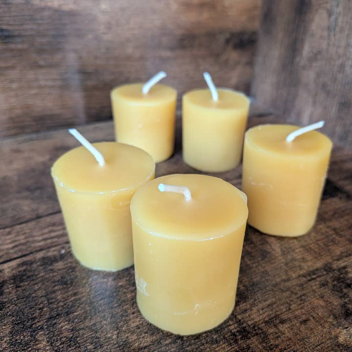 Yarrow Bone Farmstead - Vente Bougie votive - Bougies votives en cire d'abeille brute fabriquées à la main dans des moules vintage2