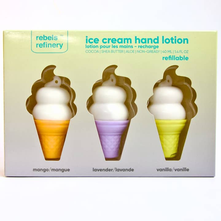 GIFT SET 3 Pack Ice Cream Hand Lotion for wholesale by Rebels Refinery