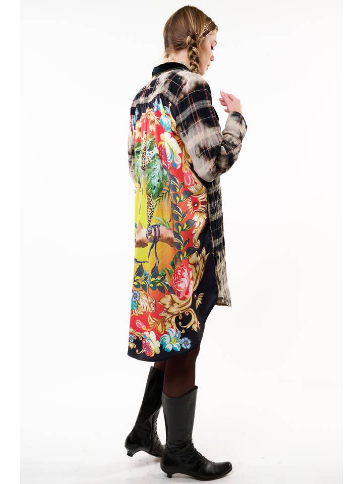 Queen Rules Shirt Dress - Oxidized Black for wholesale on Faire