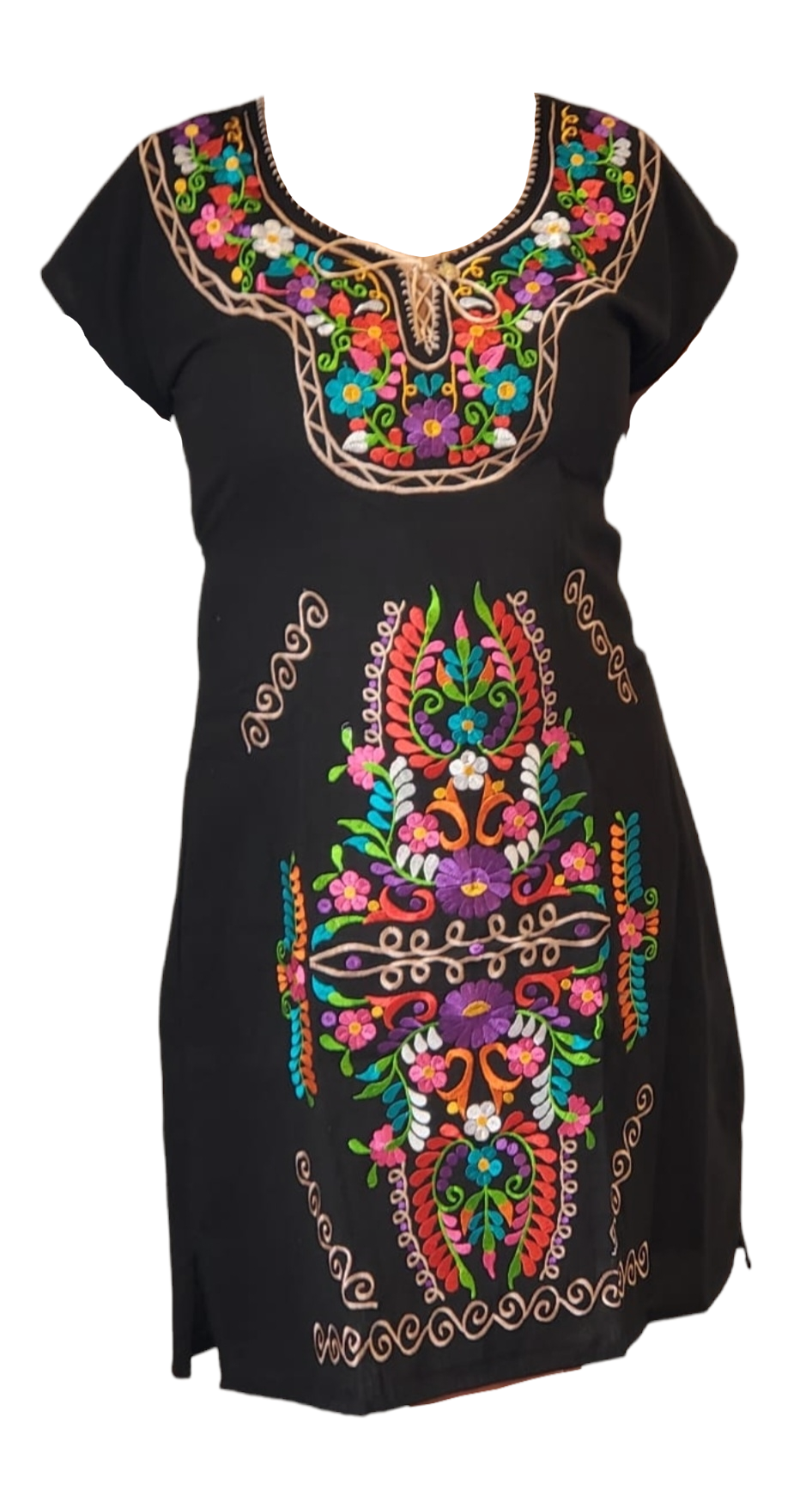 Puerta21 – wholesale Dress – Women's – Oaxacan Dress Mexican Embroidered Dress from Oaxaca Mexico0