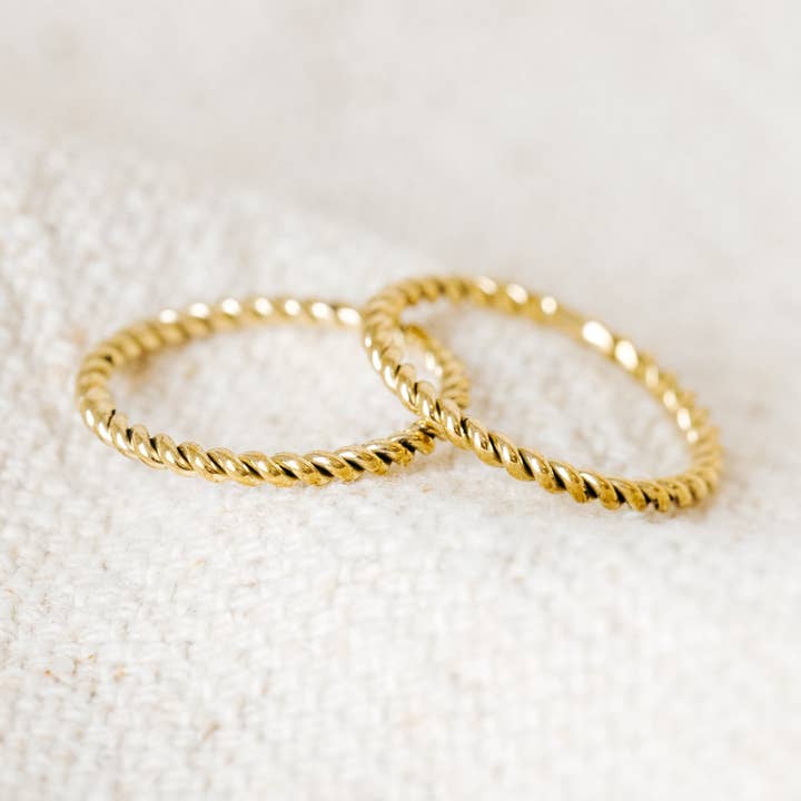 Amsha - Wholesale Band/Stacked Ring - Twine Ring3