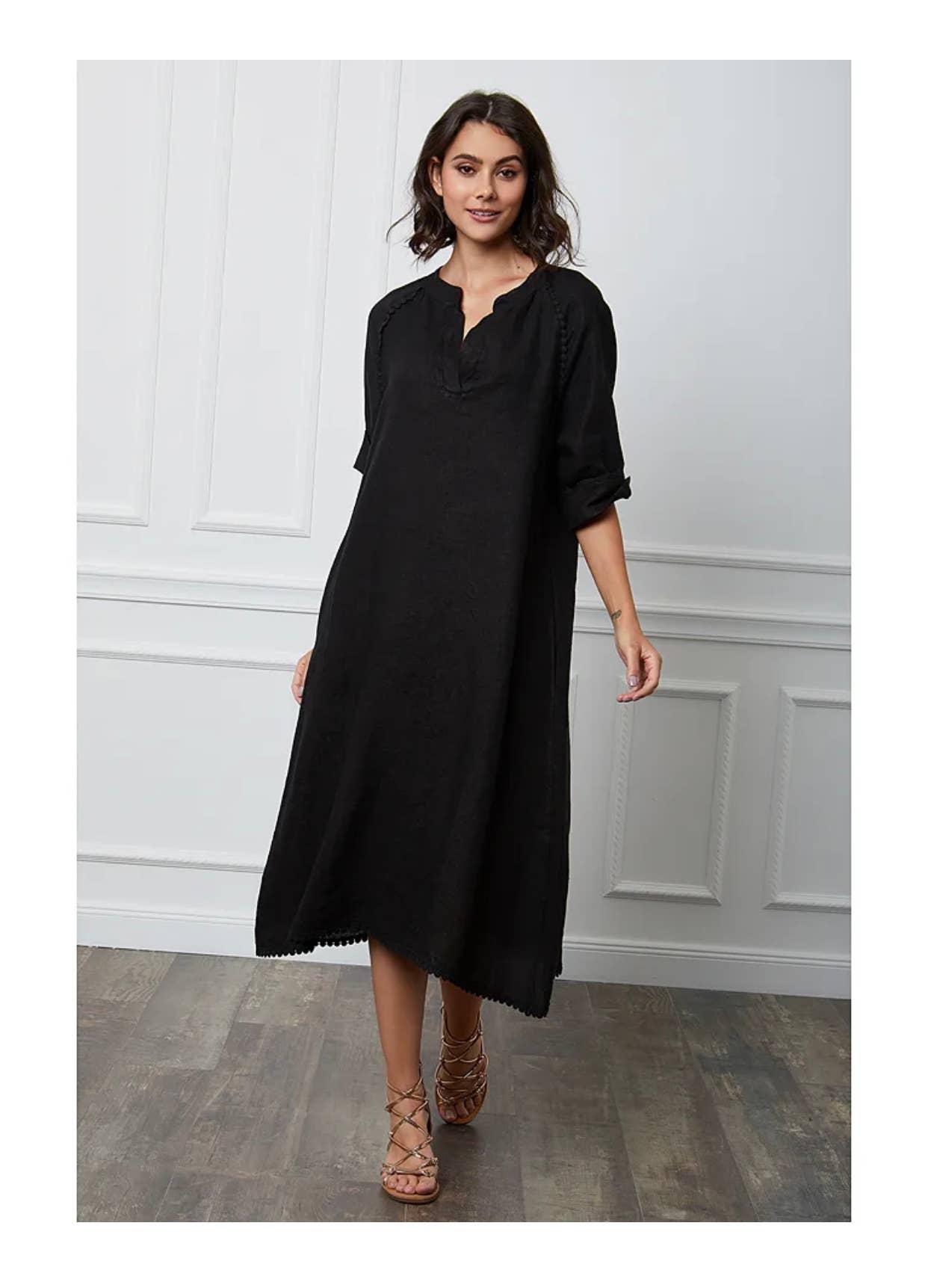 LÉA & LUC - Wholesale Dress - Women's - Long dress in 100% linen REF.716152