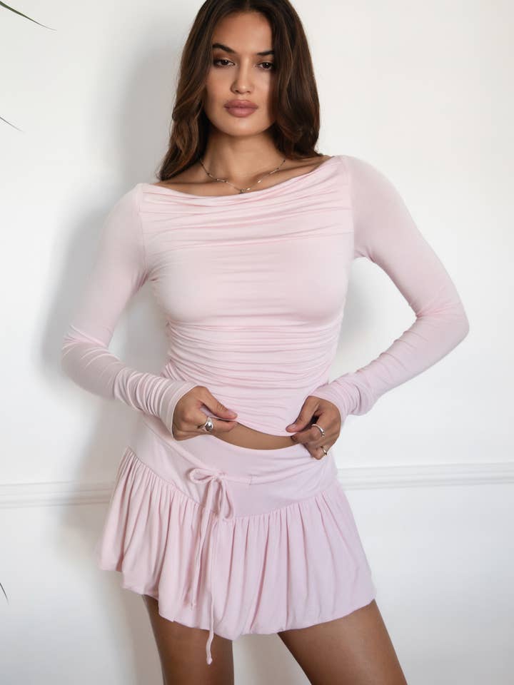 TICTOC - Wholesale Knit Top - Women's - JOLINA Boat Neckline Basic Casual Lounge Long Sleeve Top3