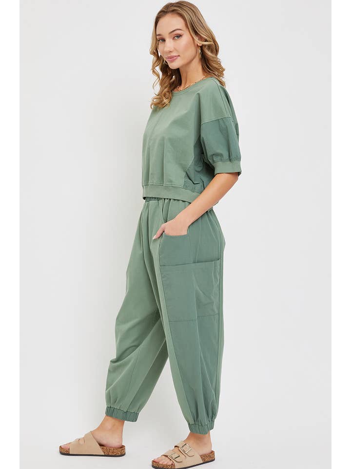 Sweet Lovely by Jen - Wholesale Lounge Sweatpants/Joggers - Women's - CASUAL COMFY WIDE-LEG HARMES JOGGERS14