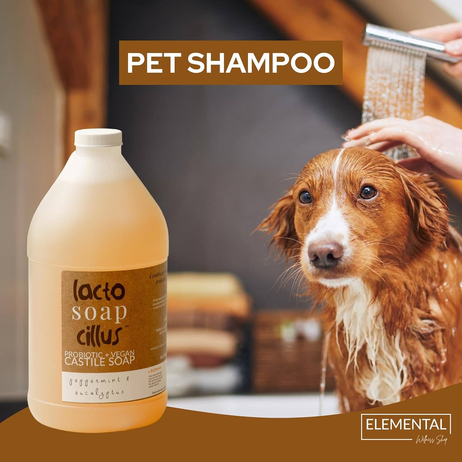 Elemental Wellness | Soap & Toxin-Free Living – wholesale Body wash/shower gel – Peppermint Castile Soap | Bulk Natural Castile Soap (64 oz)3