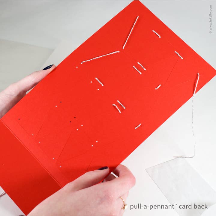 Inkello Letterpress - Wholesale Birthday Card - Birthday Pull-A-Pennant™ Greeting Card (#510)9