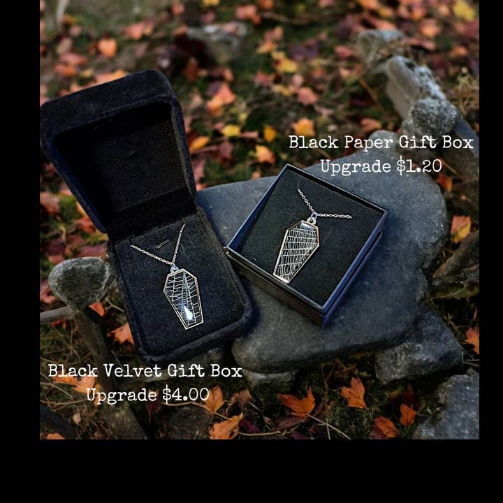 Hell Kitten RVA - Wholesale Pendant/Charm Necklace - Real Spiderweb Coffins Silver (Necklace)