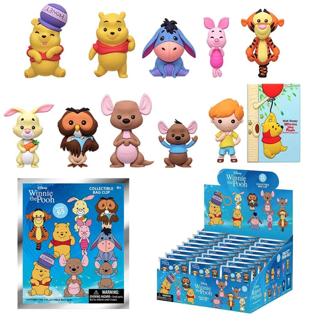 Collector's Outpost – Großhandel Dekofigur – Disney Winnie Puuh 3D Taschenclips Blind Bag Koffer / 240