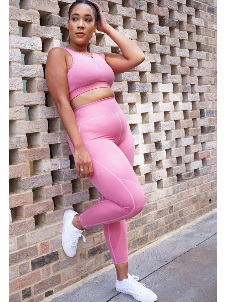 Two Three Active – Engroshandel Sports-/loungeleggings – til kvinder – ENERGY Leggings med høj talje - Pink3