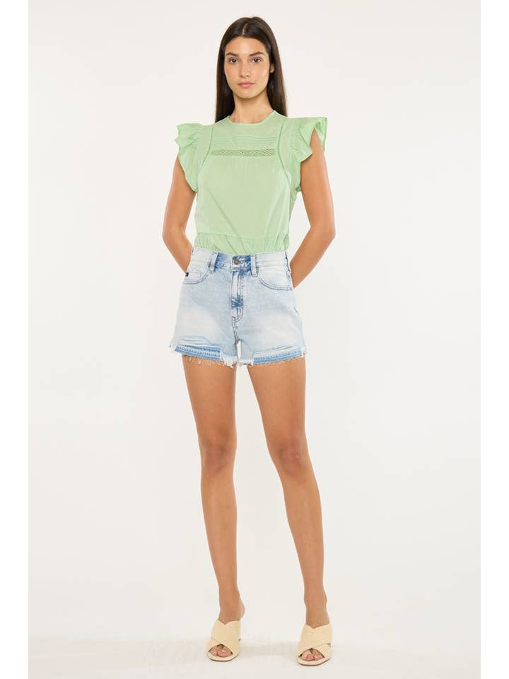 LIGHT OPEN PACK HIGH RISE DENIM SHORTS-KC9268L for wholesale on Faire4