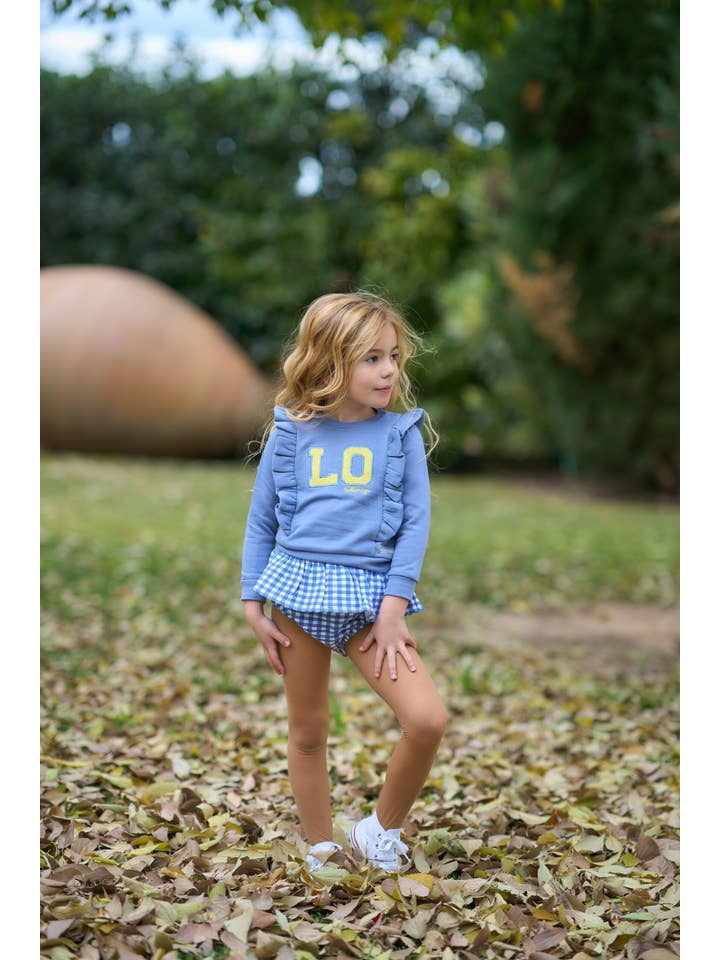 La ormiga - Wholesale Clothing Set - Baby - Braga Skirt + Vichy Azafata Sweatshirt Set