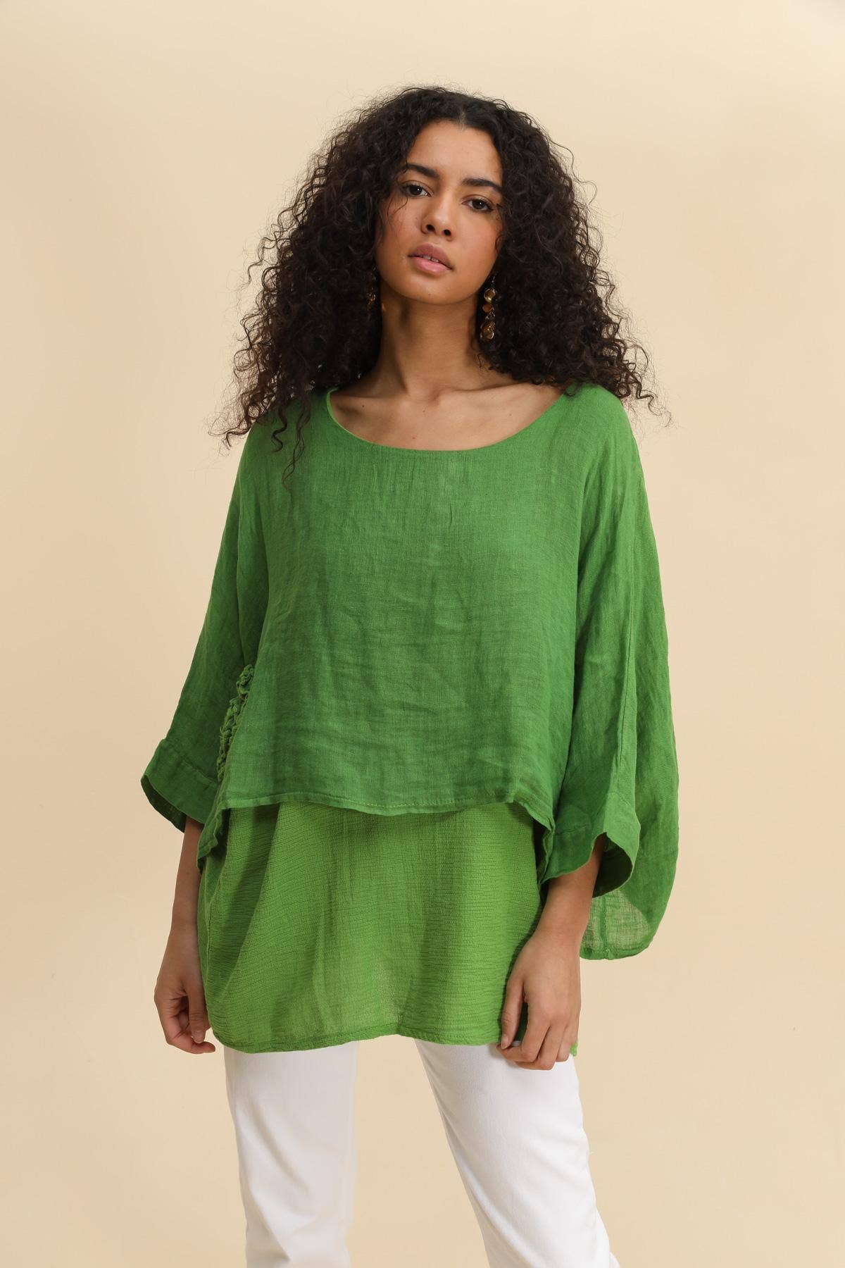 la maison des fibres naturelles - Wholesale Tunic - Women's - Linen tunic lined with cotton 87070 50% linen 50% cotton22