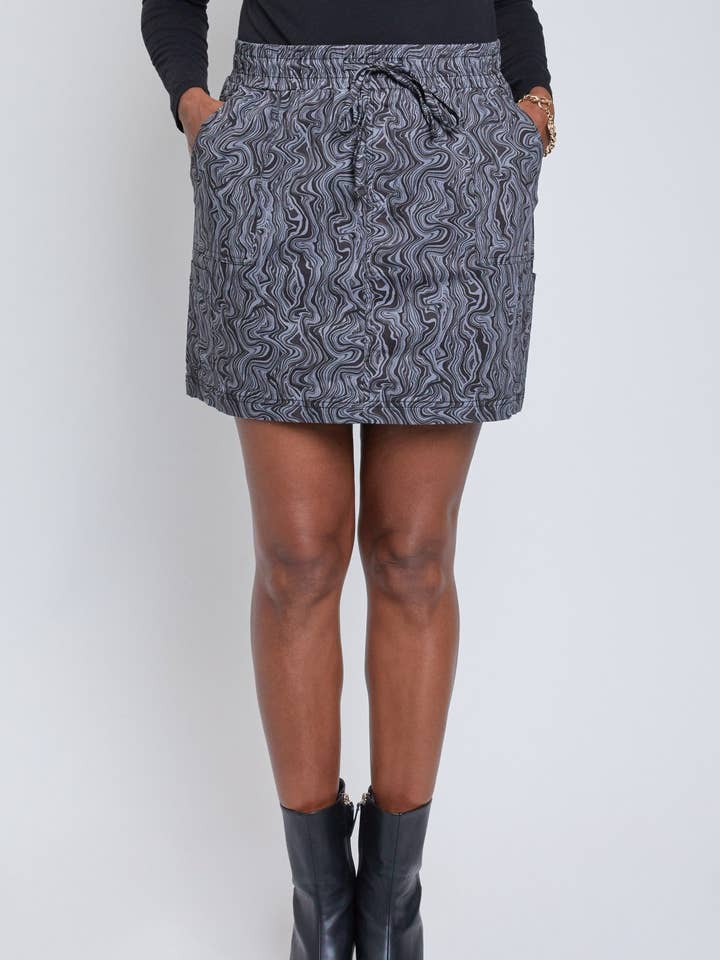 Porkchop à cordon de serrage et jupe-short à poches cargo-WR132P1 pour la vente par YMI