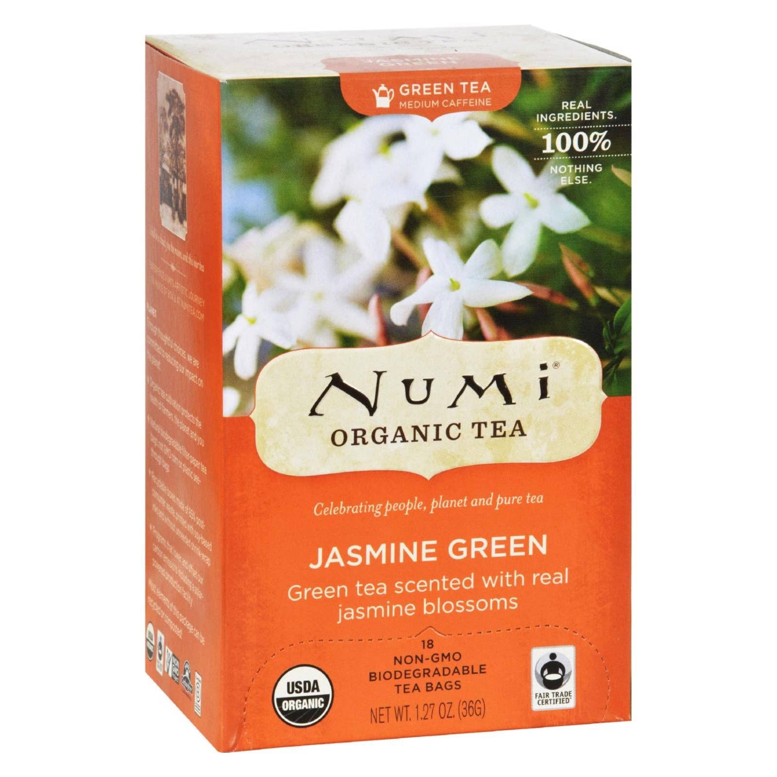 Ware Spark - Wholesale Tea Bags - Numi Organic Tea Jasmine Green - 18 Tea Bags - Case Of 61