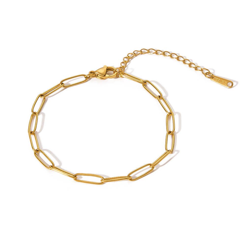 Mio Queena - Wholesale Link & Chain Necklace - Multi Style 18K Golden SS bracelet Chain DIY Accessories-FGS7