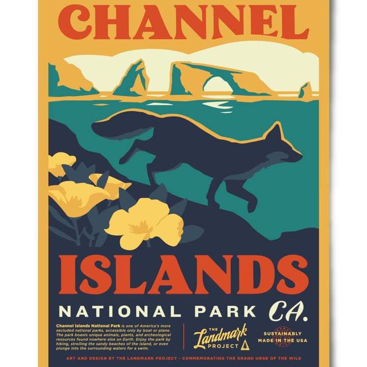 Póster Parque Nacional de las Islas del Canal - 12x16 para venta al por mayor de The Landmark Project