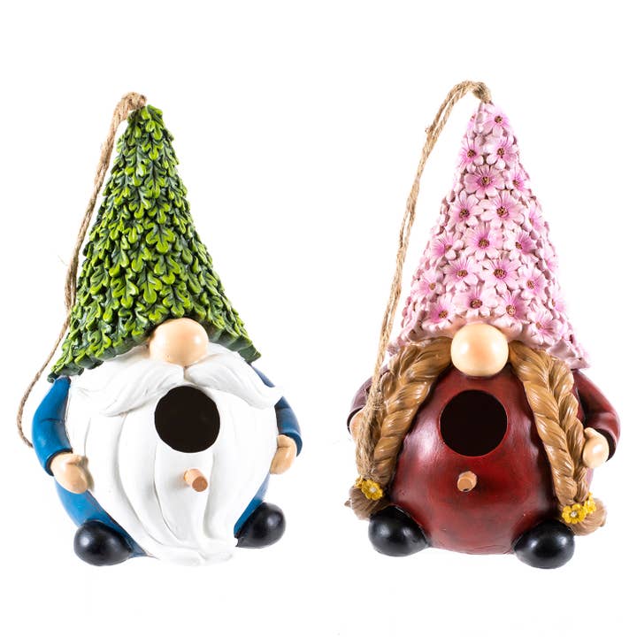 Nird the Gnome Birdhouse (2) for wholesale by Oak Street Wholesale