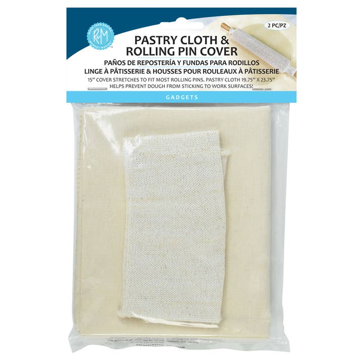 R&M International - Wholesale Rolling Pin - Pastry Cloth & Rolling Pin Cover Set