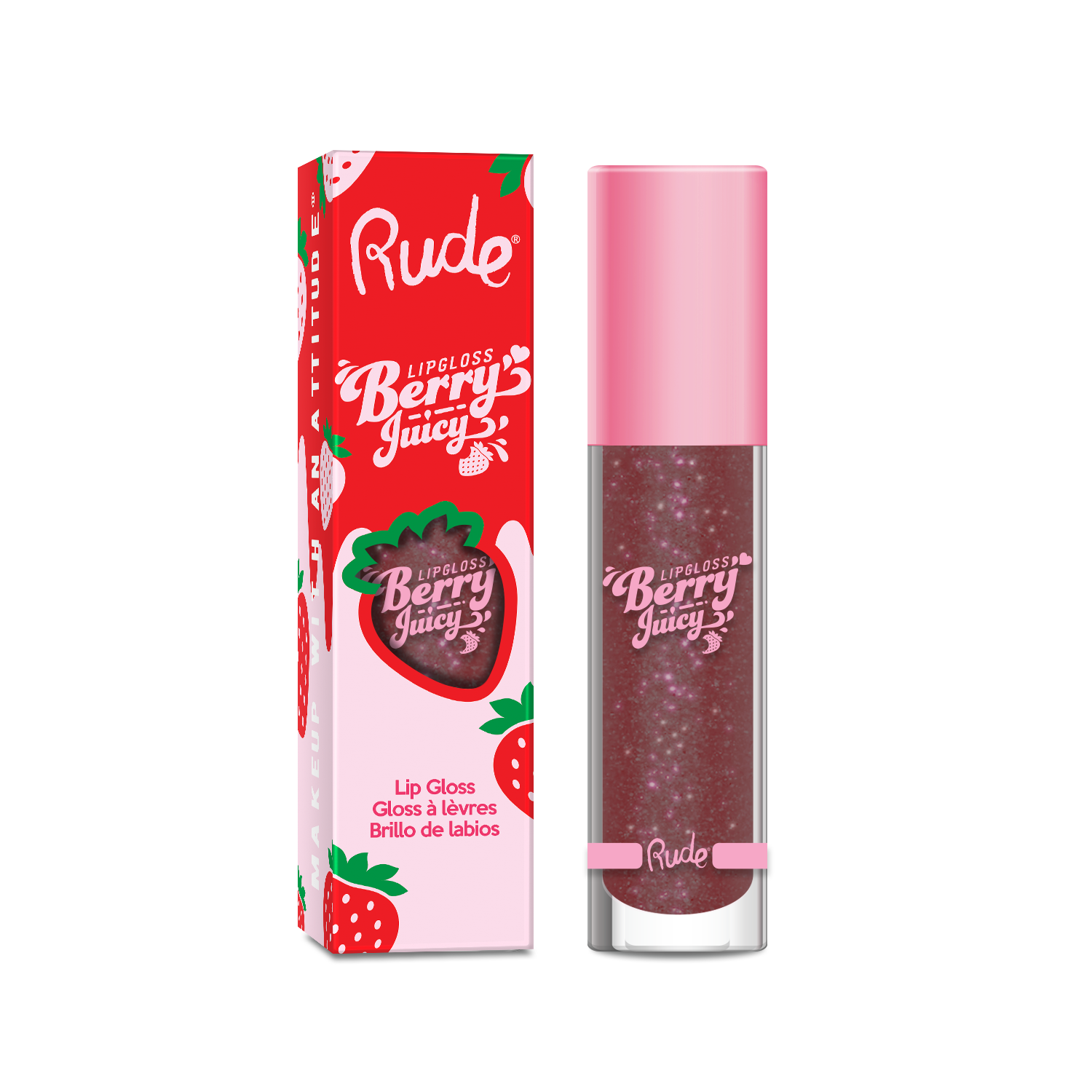 Rude Cosmetics - Wholesale Lip-gloss - Berry Juicy Lip Gloss17