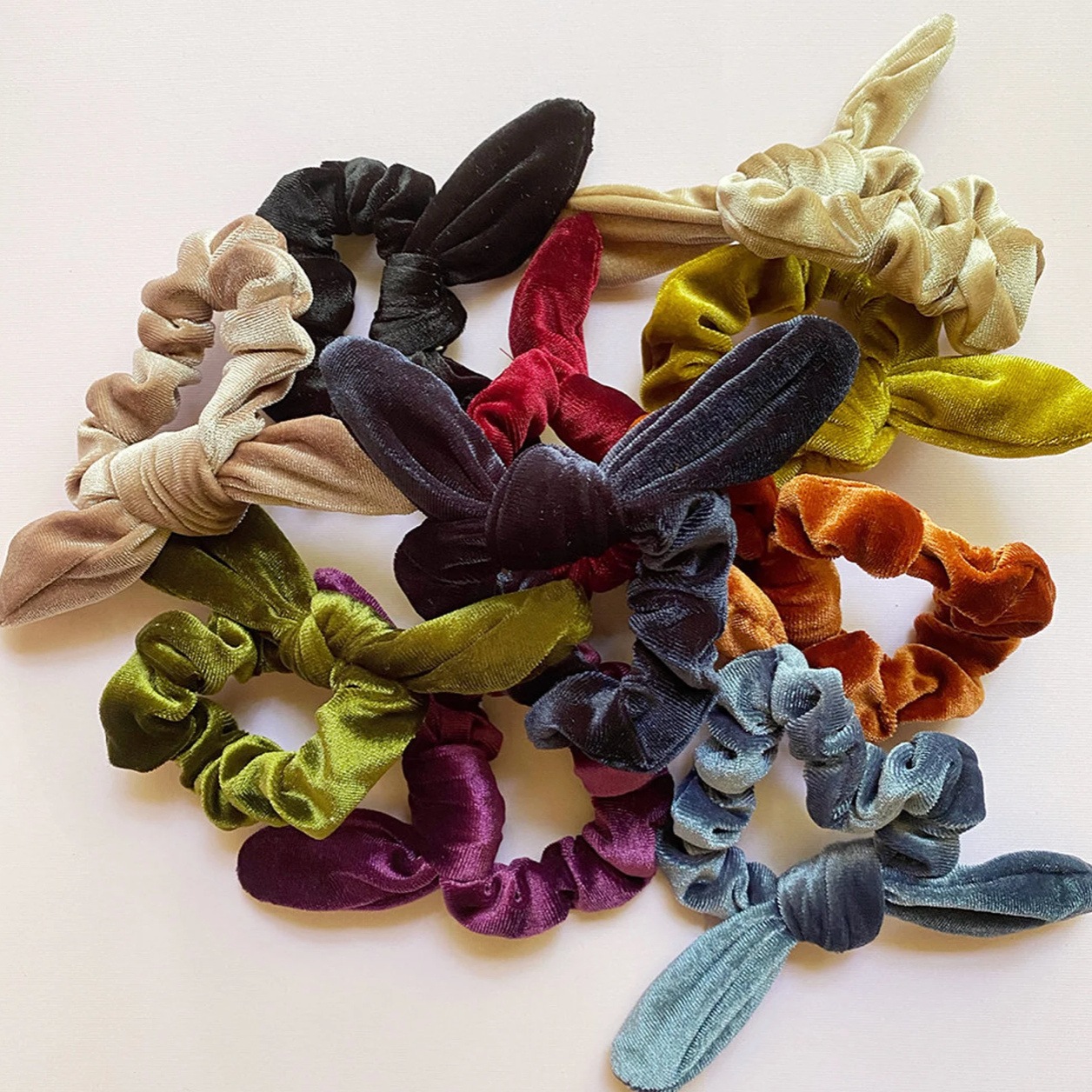 Vintage Elastic Hair Scrunchies for Girls Women Corduroy Hair Elastics Ties  Ponytail Holders Solid Color Hair Bands Set Headwear Hair Accessories,7