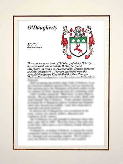 O'Daugherty for wholesale by Family Histories