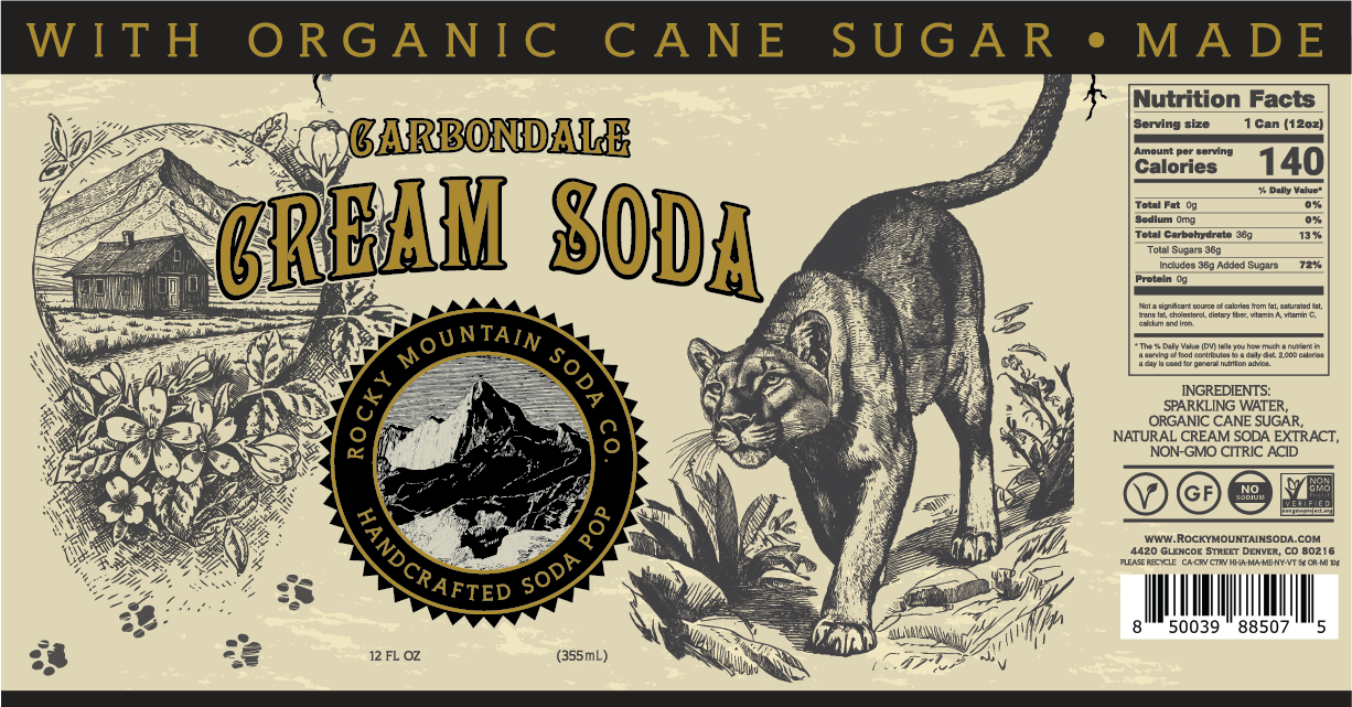 Rocky Mountain Soda - Wholesale Soda/Carbonated Drink - Carbondale Cream Soda Cans1
