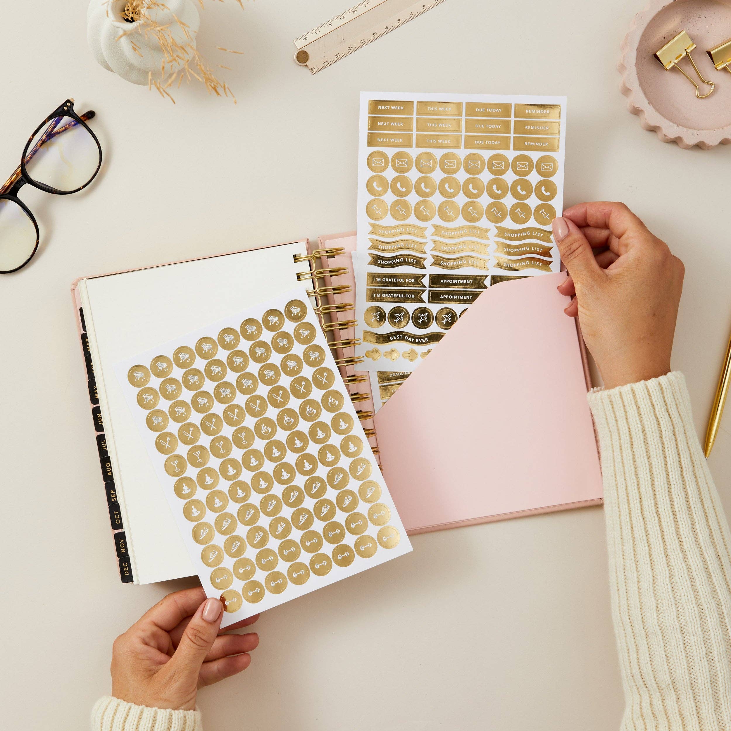 Blush And Gold - Wholesale Planner - 2026 Daily Planner - Sunset14