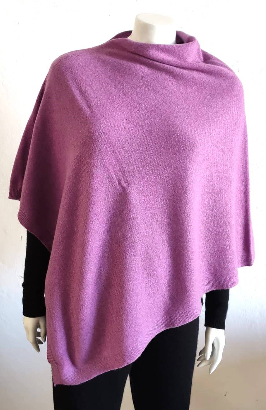 BenveCashmere - Wholesale Poncho - Women's - ONE SIZE FITS ALL PURE CASHMERE KNITTED PONCHO8
