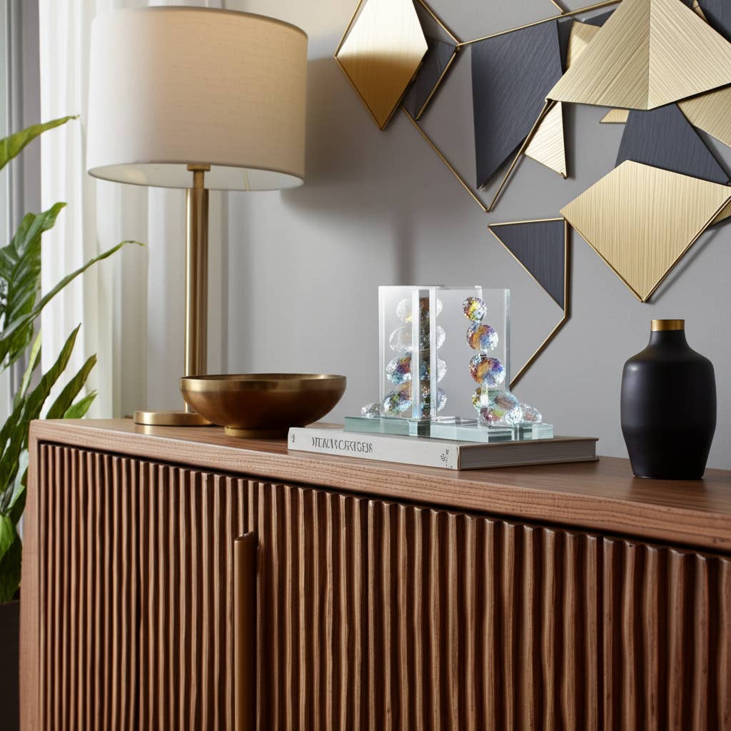 Sagebrook Home - Wholesale Bookend - Bookends Set of 2 - Clear Crystal Modern Diamond, 7 in.0