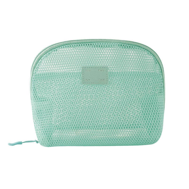 Dipped Shop – wholesale Make-up/cosmetic bag – Solid Color Mesh Mini Make Up Bags DP25C6428