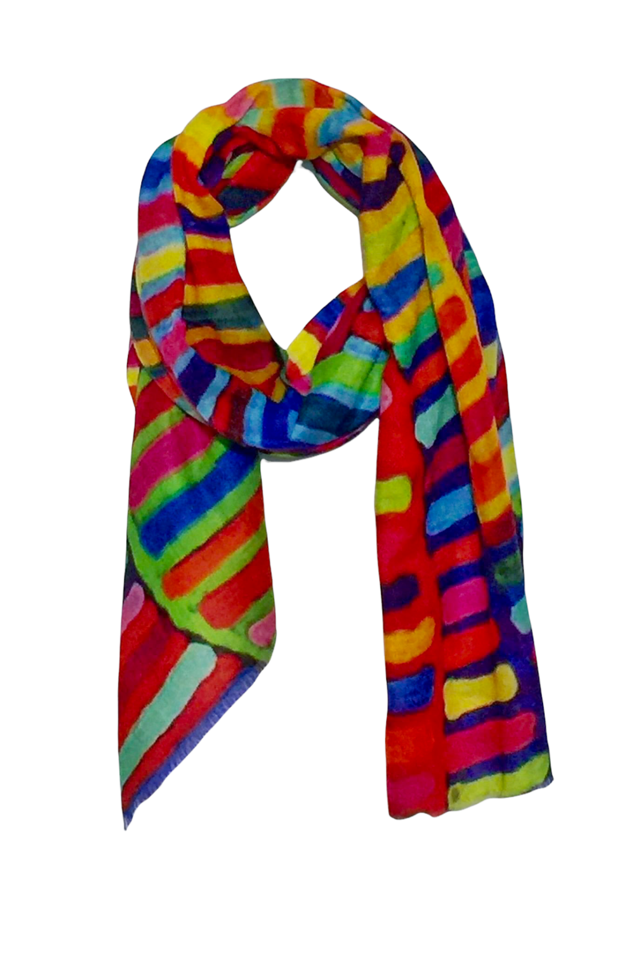 OTRACOSA – Großhandel Schal – Damen – Schal aus Wolle mit farbigem DNA-Motiv – Otra Cosa – Artikel 43331