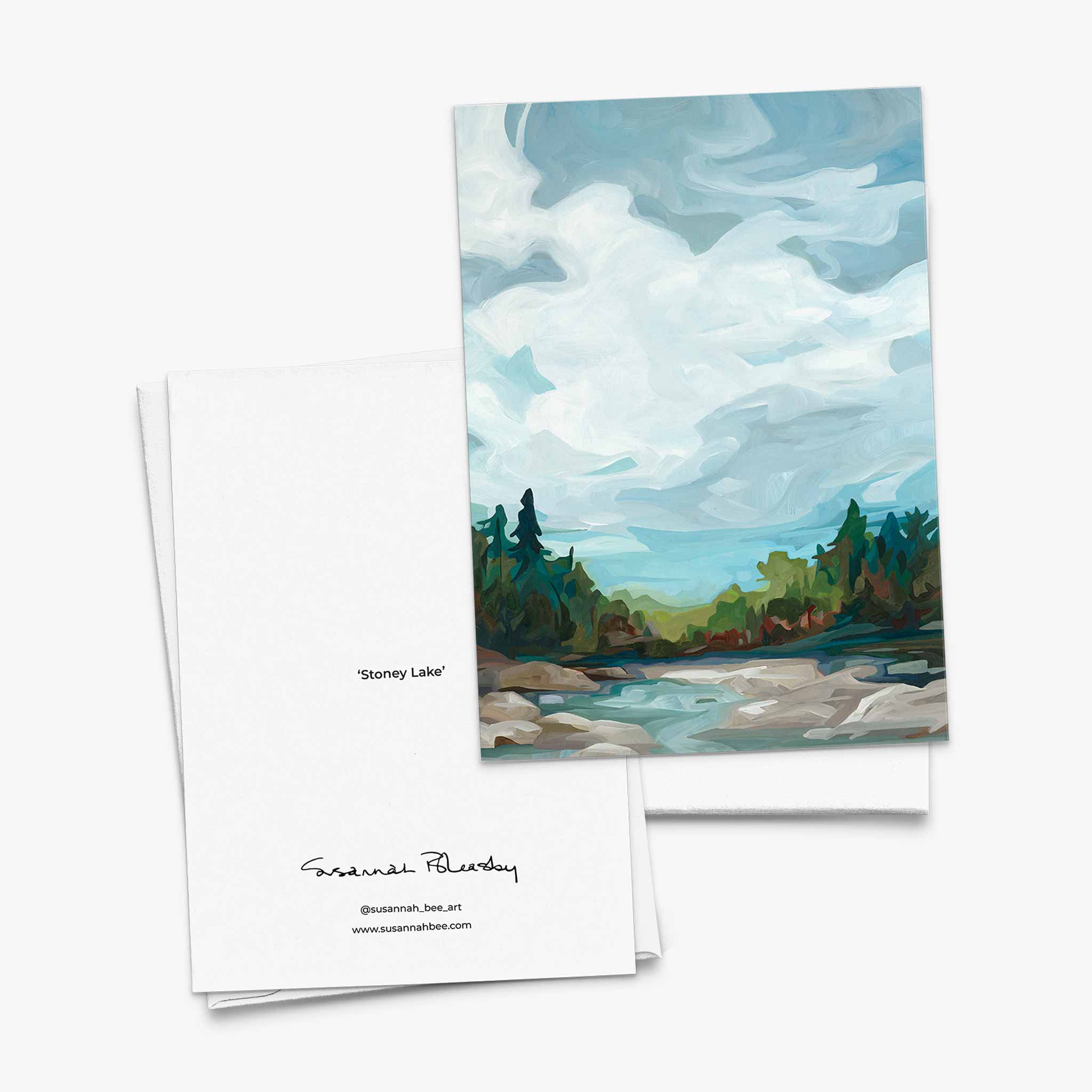 Susannah Bleasby Art - Wholesale Everyday Greeting Card - Forest Lake Painting | Fine Art Greeting Card | Art Card1