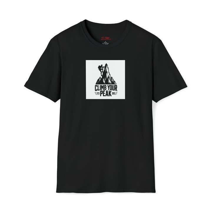 Maglietta Softstyle unisex CLIMB YOUR PEAK per la vendita all'ingrosso da parte di StickMuze