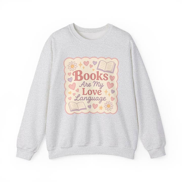 MagicMerchEmporium - Wholesale Graphic Sweatshirt - Women's - Books Are My Love Language Sweatshirt1