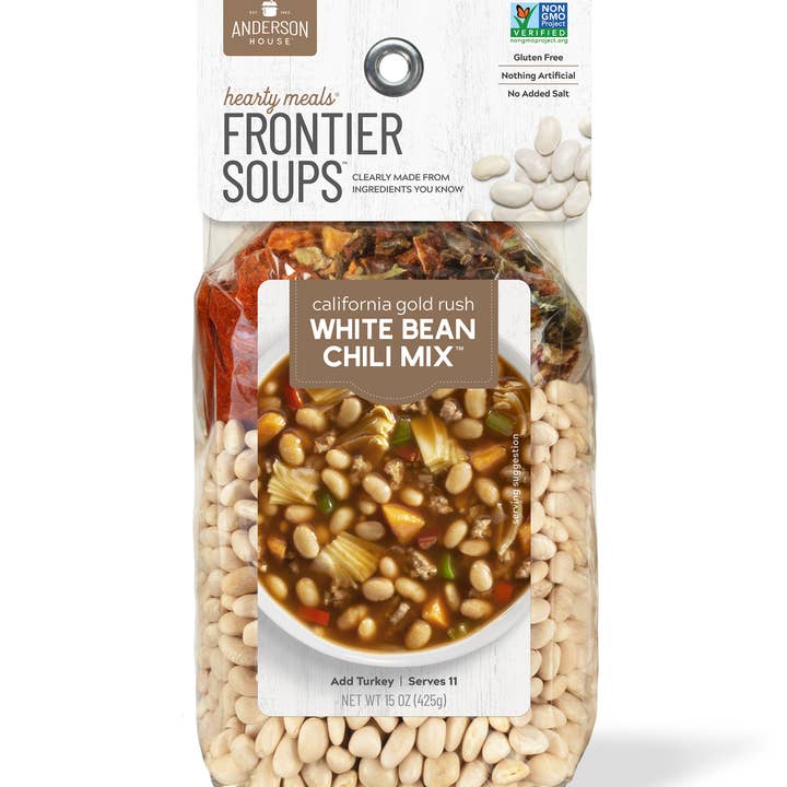 Anderson House | Frontier Soups - Wholesale Soup - California Gold Rush White Bean Chili Mix0