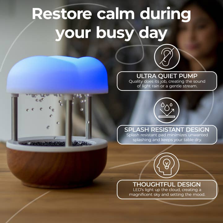 Mindsight - Wholesale Decorative Tabletop Object - Calming Cloud Desktop Decorative Fountain4