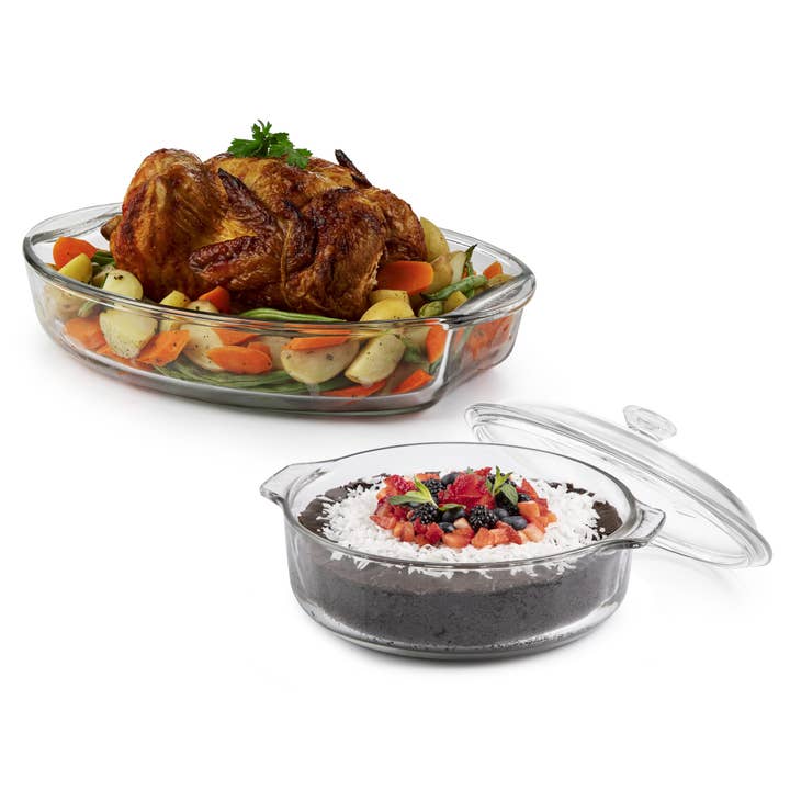 Libbey 2pc Casserole Baking Set with 1 Lid for wholesale by Libbey